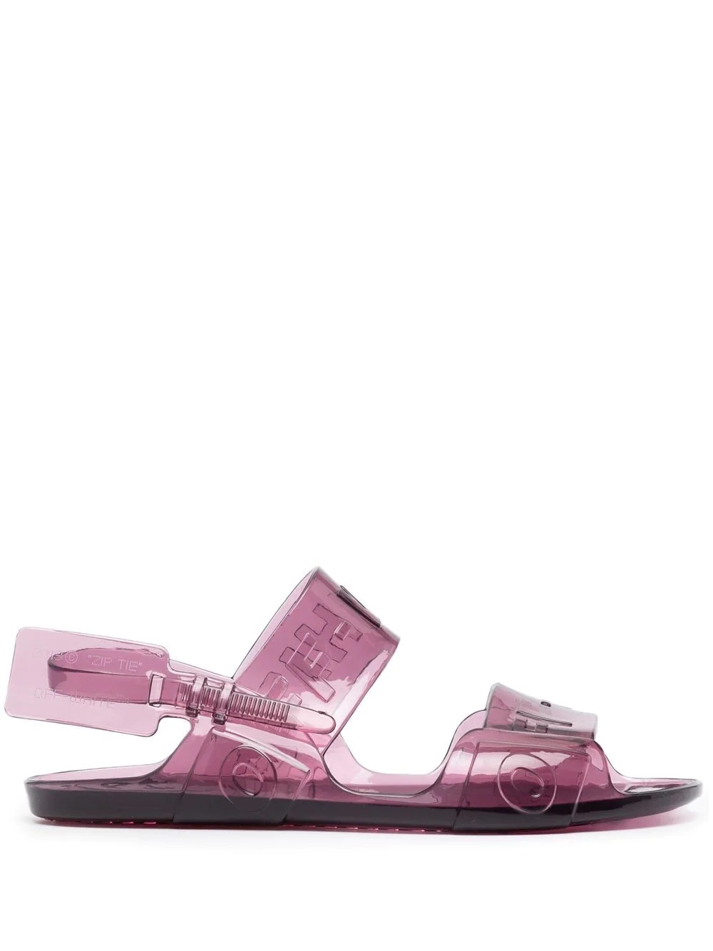 debossed-logo slingback sandals - 1