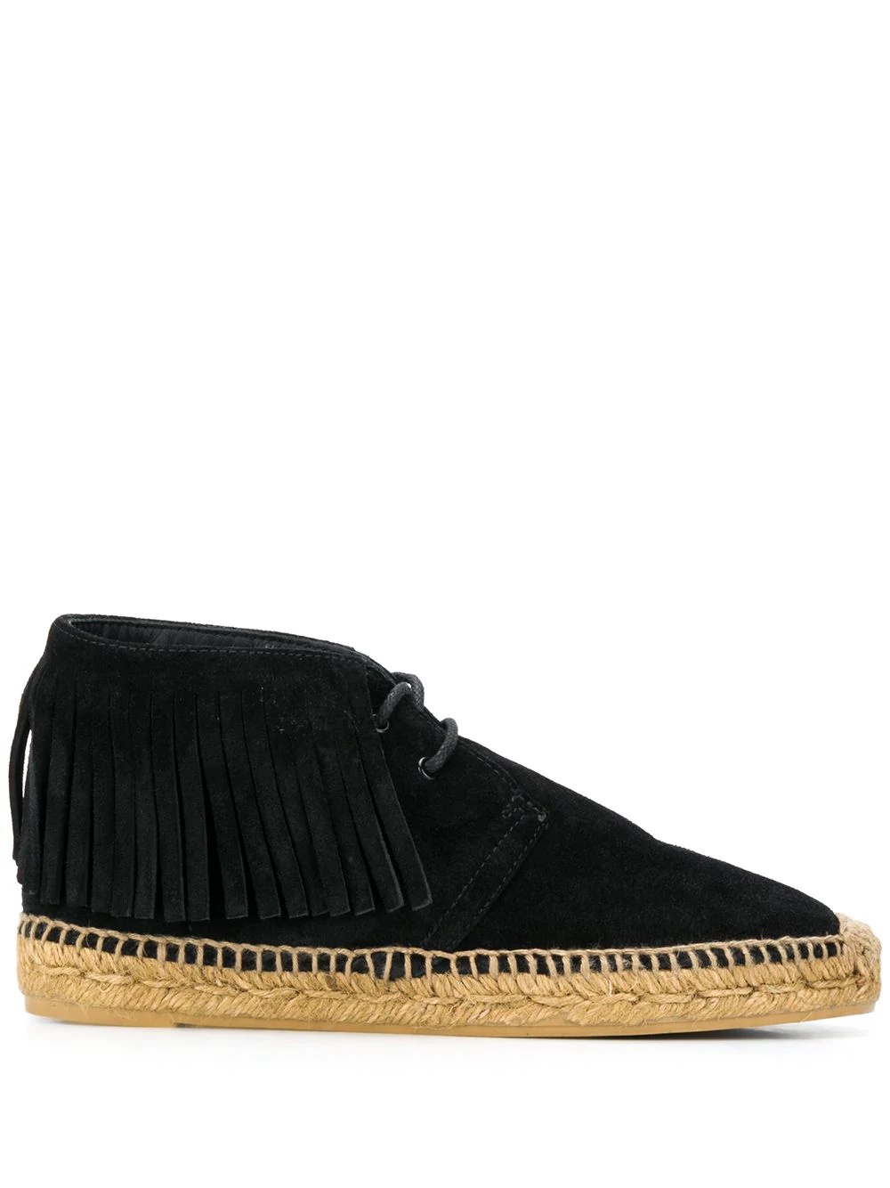 high-top fringed espadrilles - 1