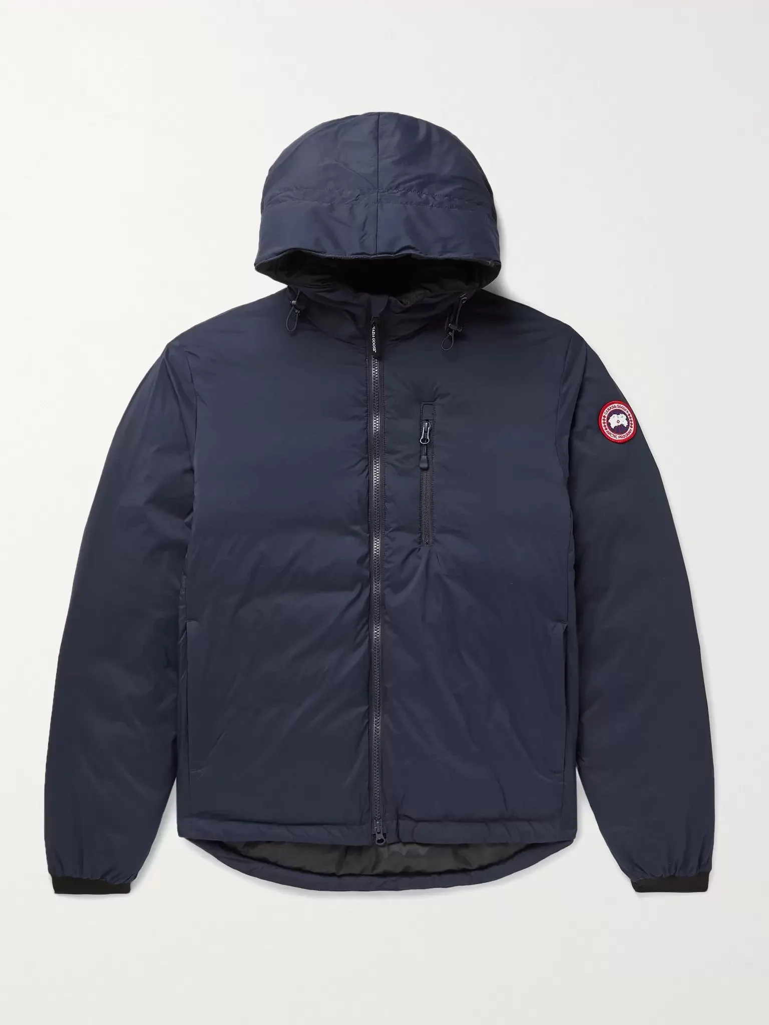 Lodge Slim-Fit Nylon-Ripstop Hooded Down Jacket Navy - 1