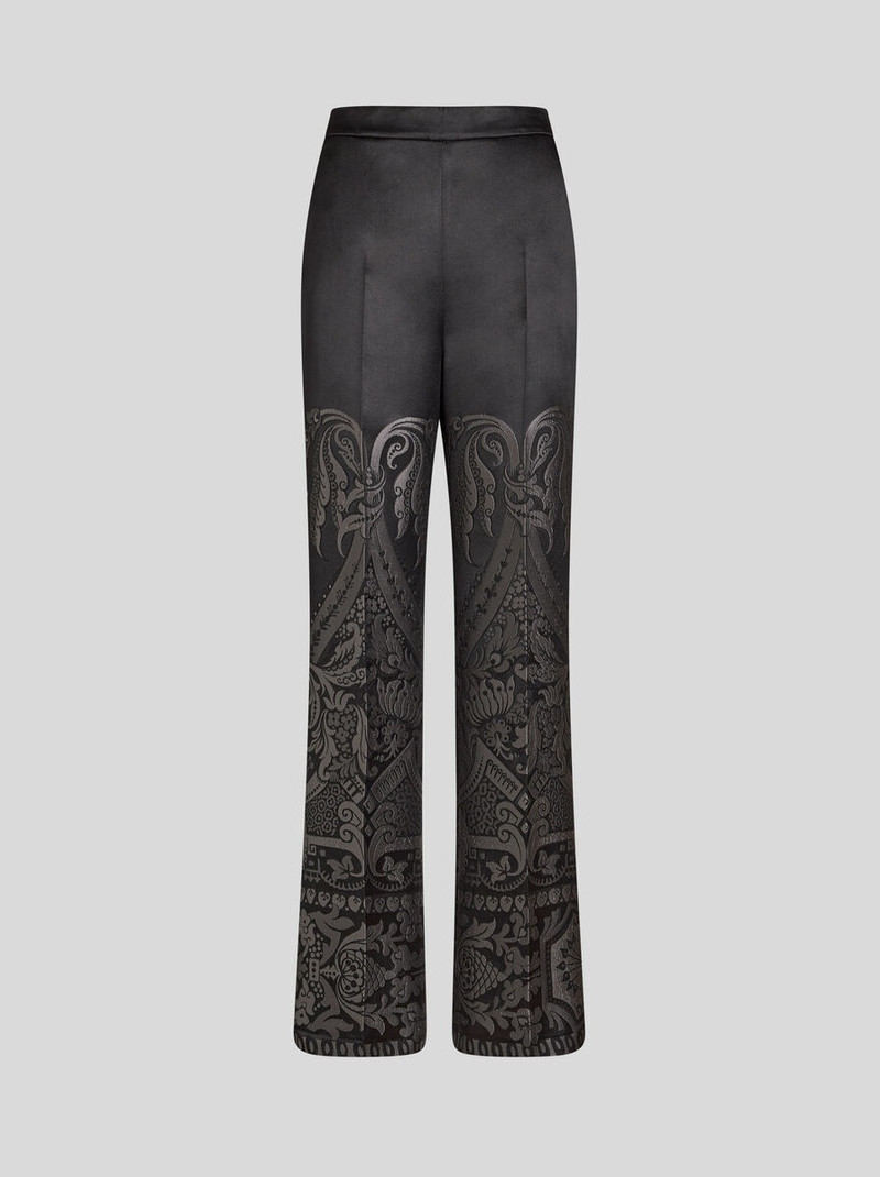 SILK JACQUARD PALAZZO TROUSERS 1