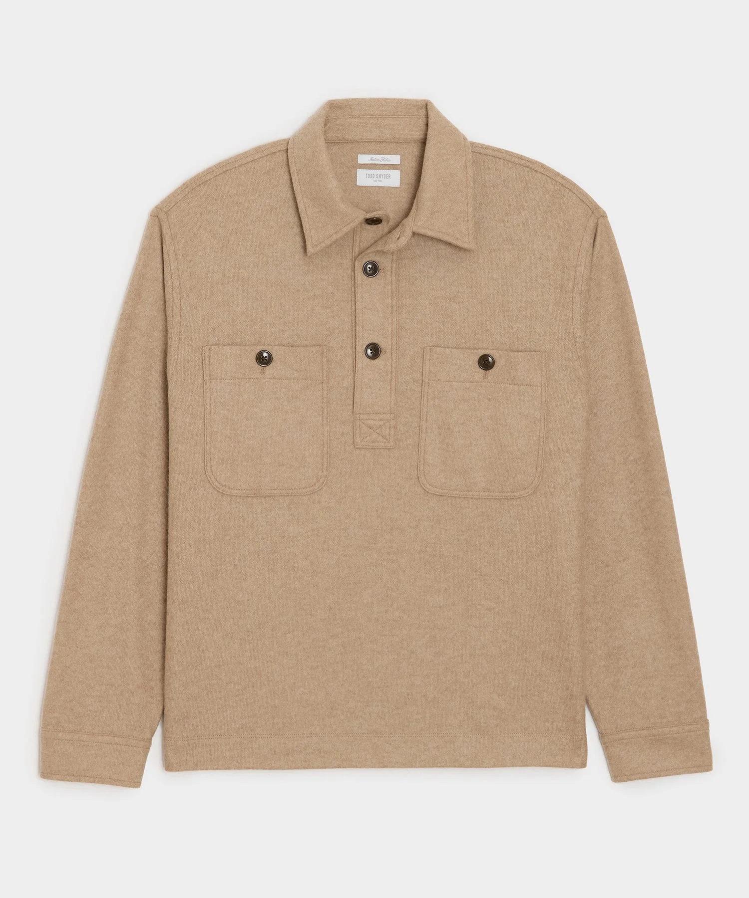 Camel-Cashmere Field Polo - 1