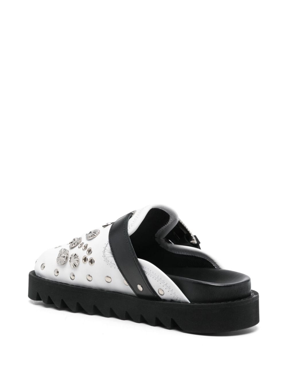 metal-eyelet mules - 3
