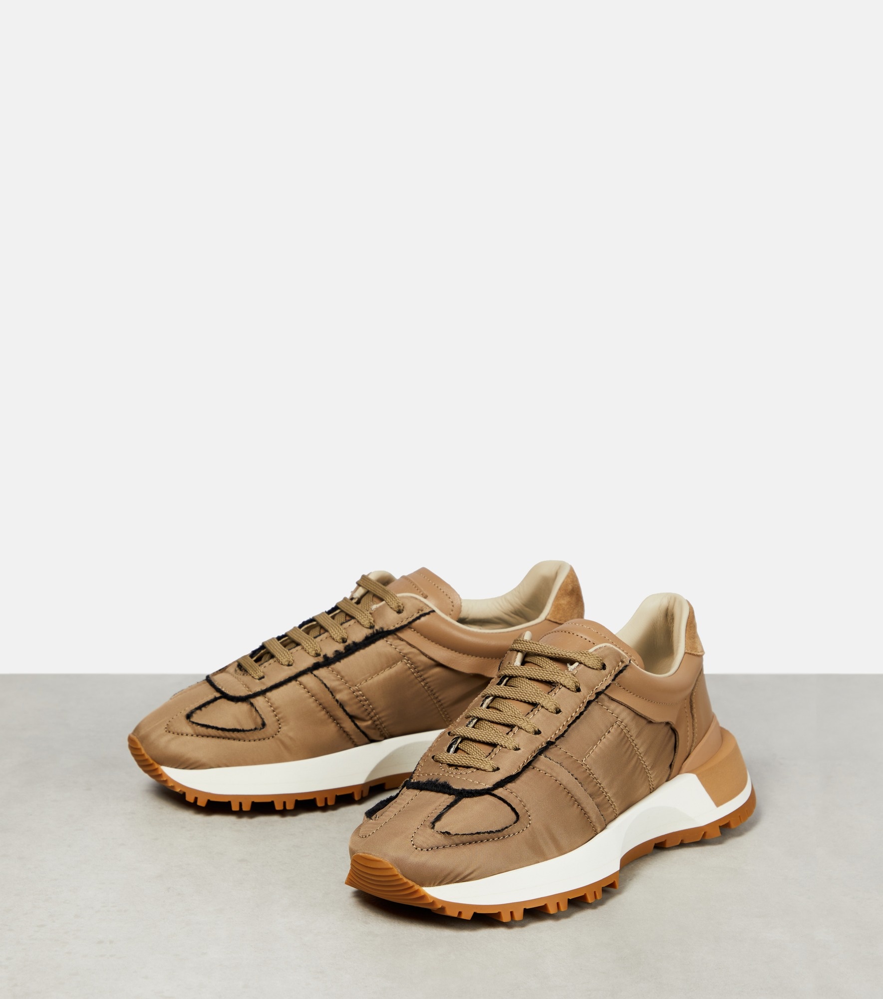50-50 nylon and suede sneakers - 5