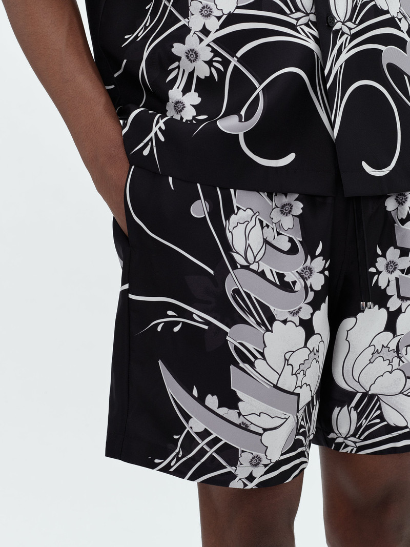 FLORAL DRAWSTRING SHORT 6