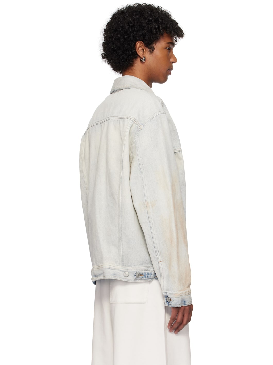 Blue Distressed Denim Jacket - 3