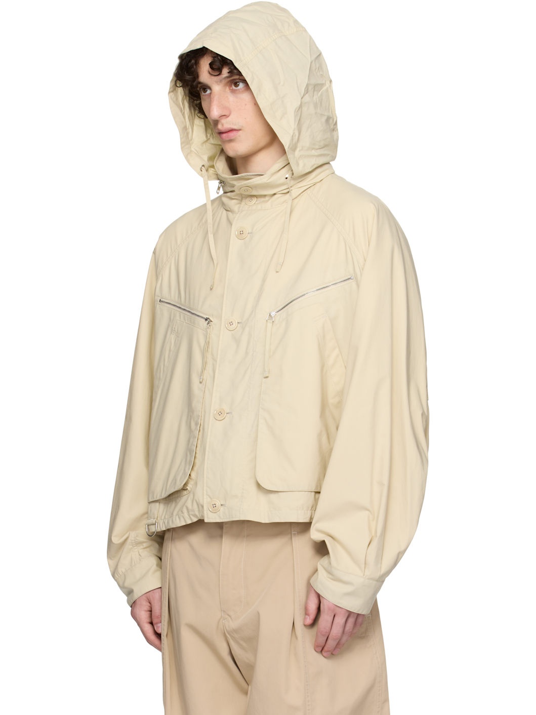 Beige Parachute Jacket - 4