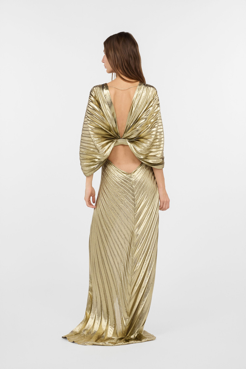 Gold Maxi Dress with Ray Of Gold Motif 4