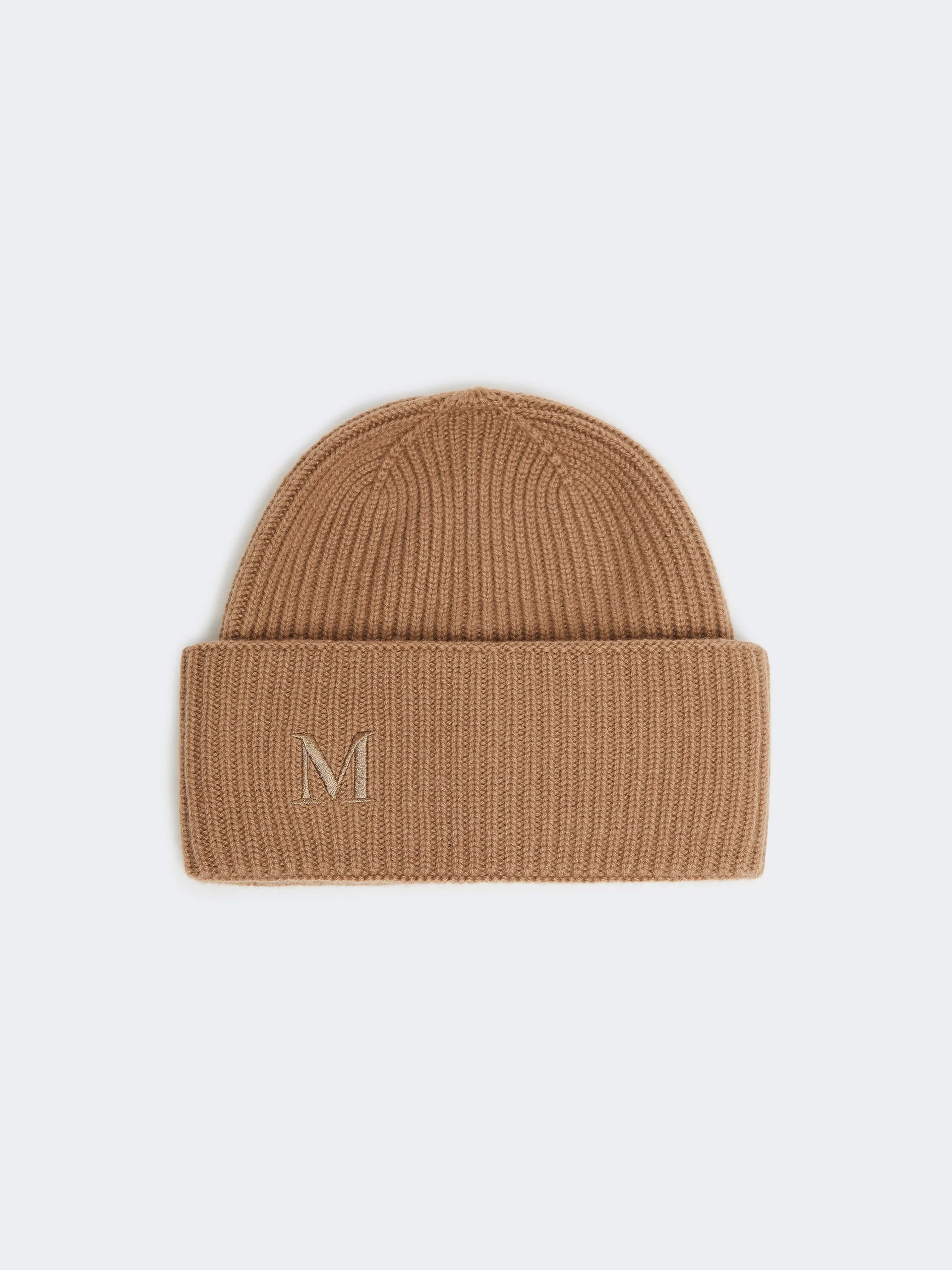 RETINA Rib-knit cashmere beanie hat - CAMEL - 1