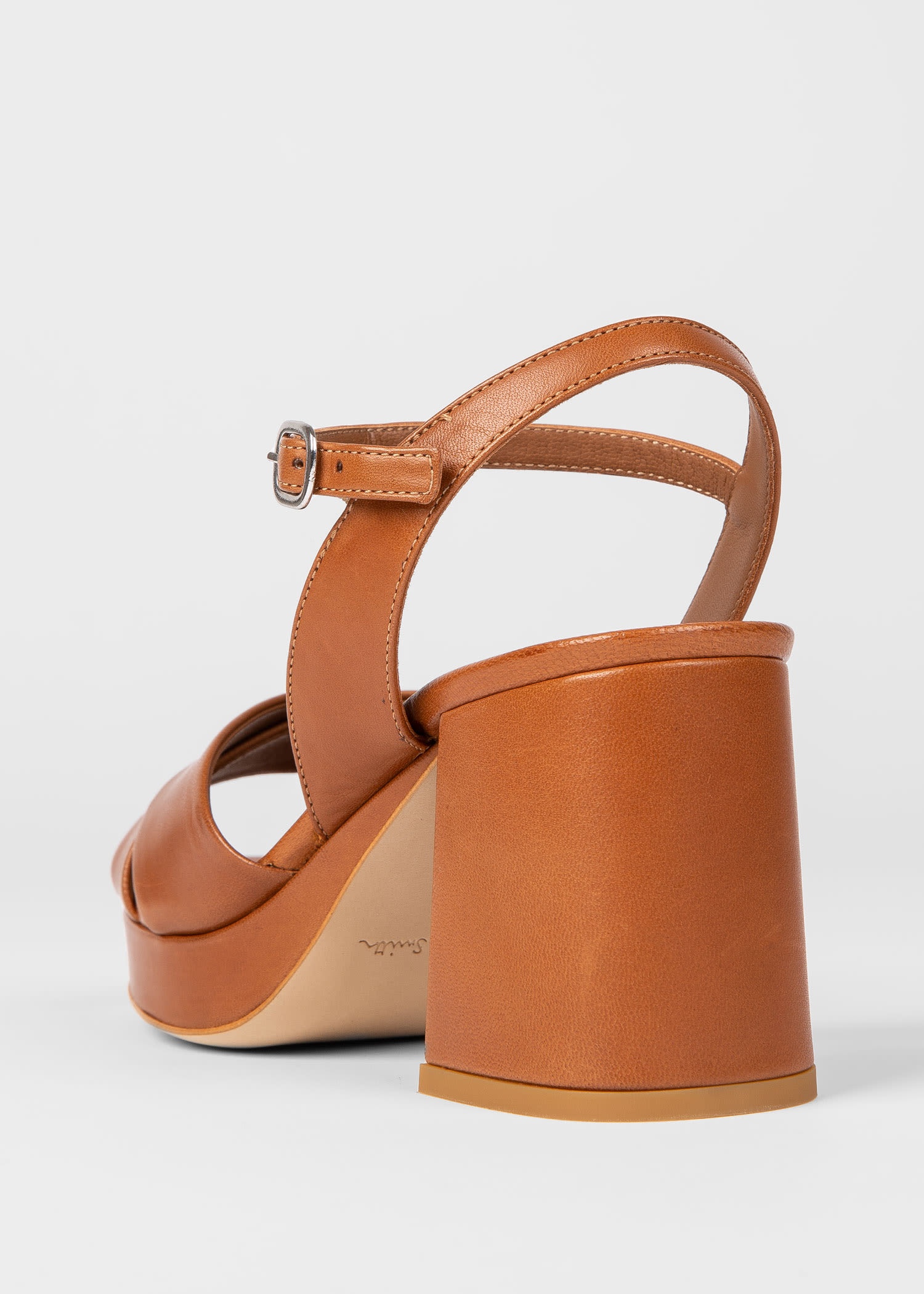 Tan Leather 'Poppy' Heels - 5