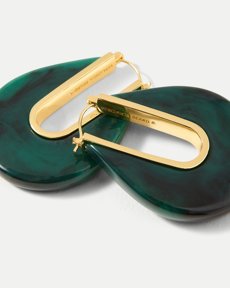 RESIN DROP HOOP EARRING 4