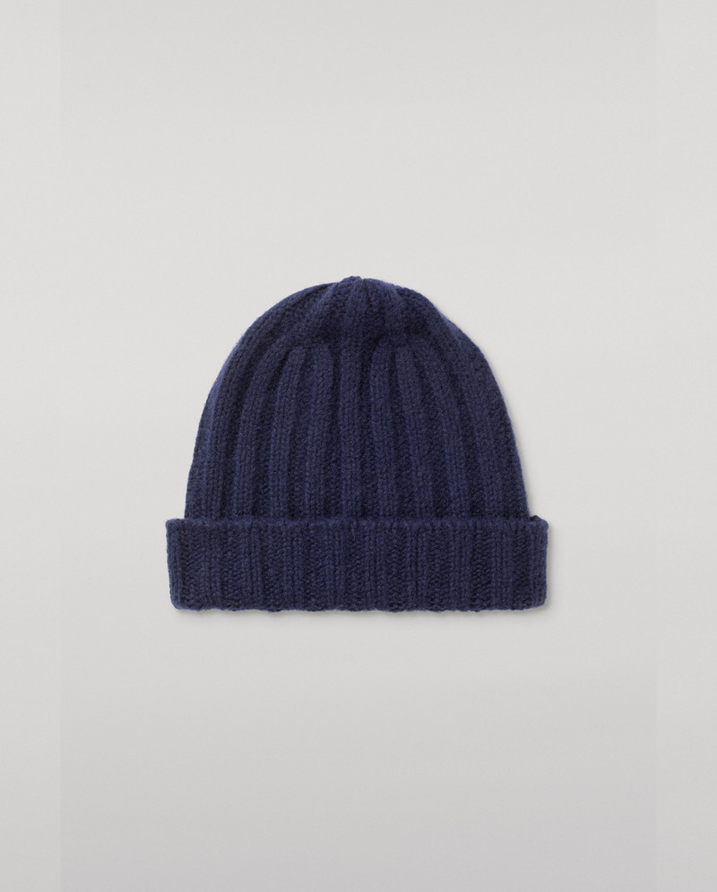 Bhaltair Blue Cashmere Silk Beanie 1