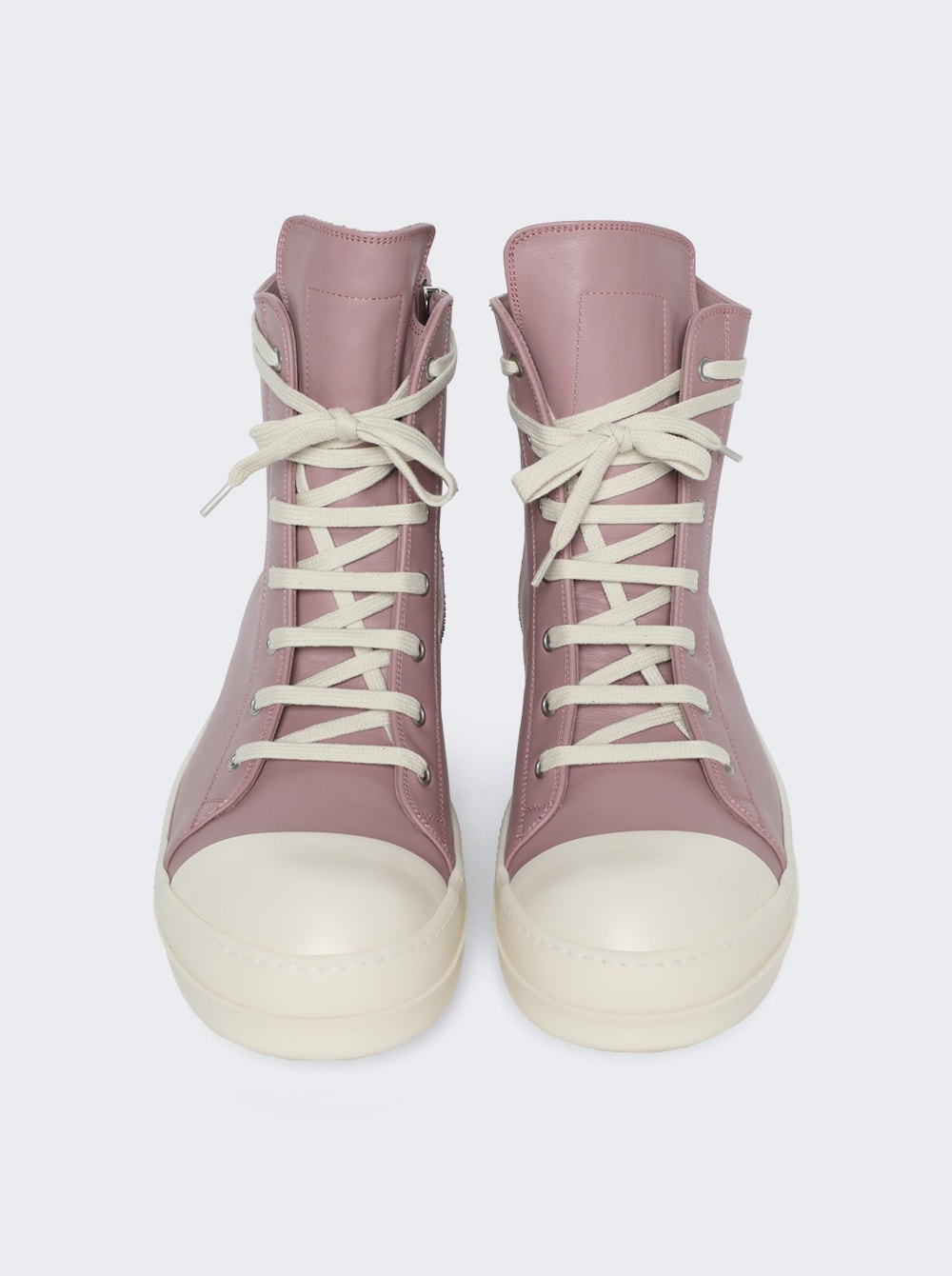 Scarpe In Pelle Sneakers Dusty Pink And Milk - 4