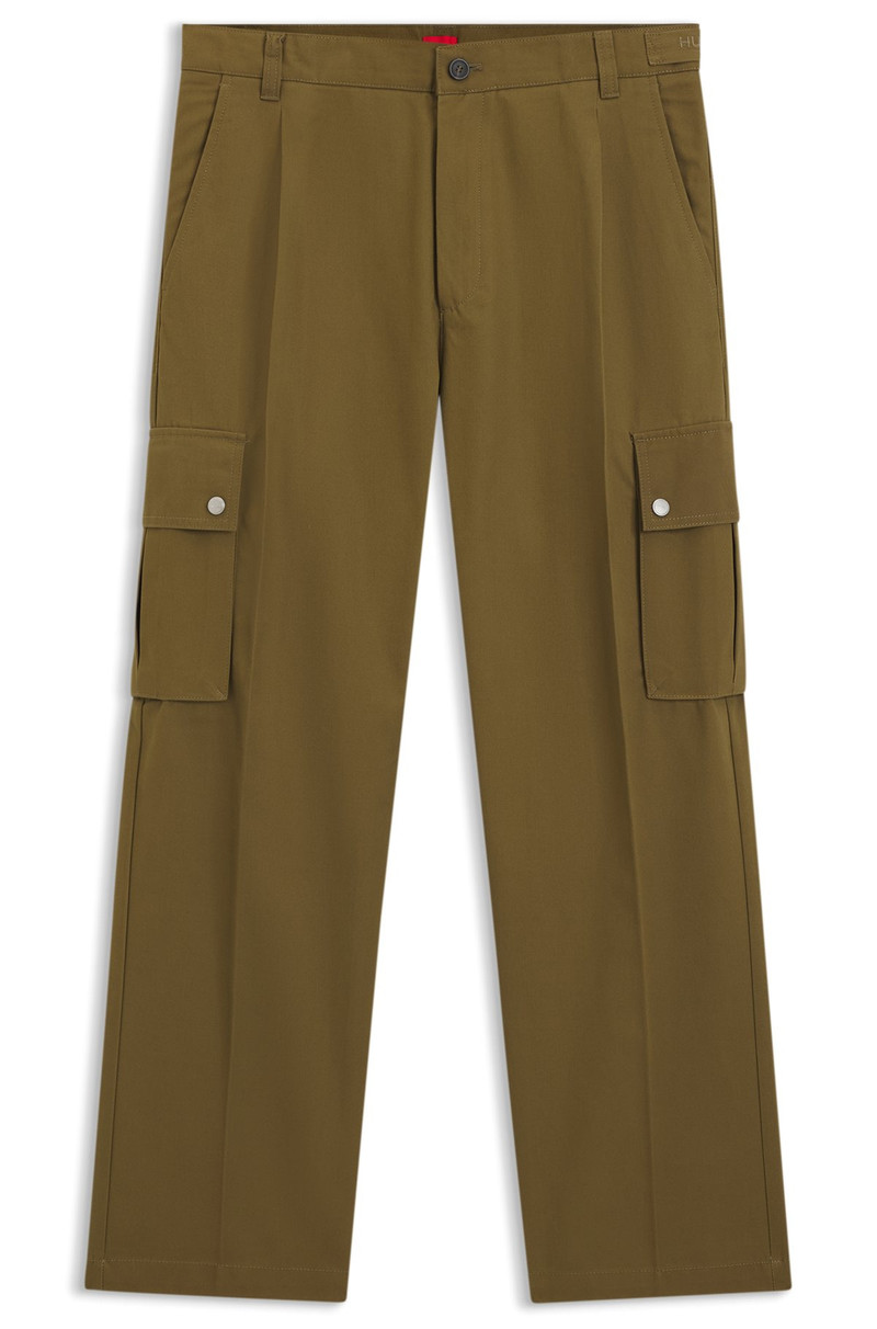 SLIM-FIT CARGO TROUSERS IN MERCERIZED COTTON 1