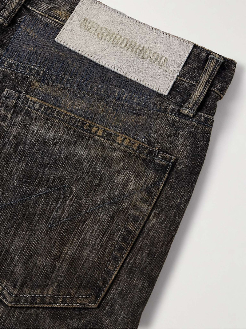 Savage Straight-Leg Distressed Selvedge Jeans 5