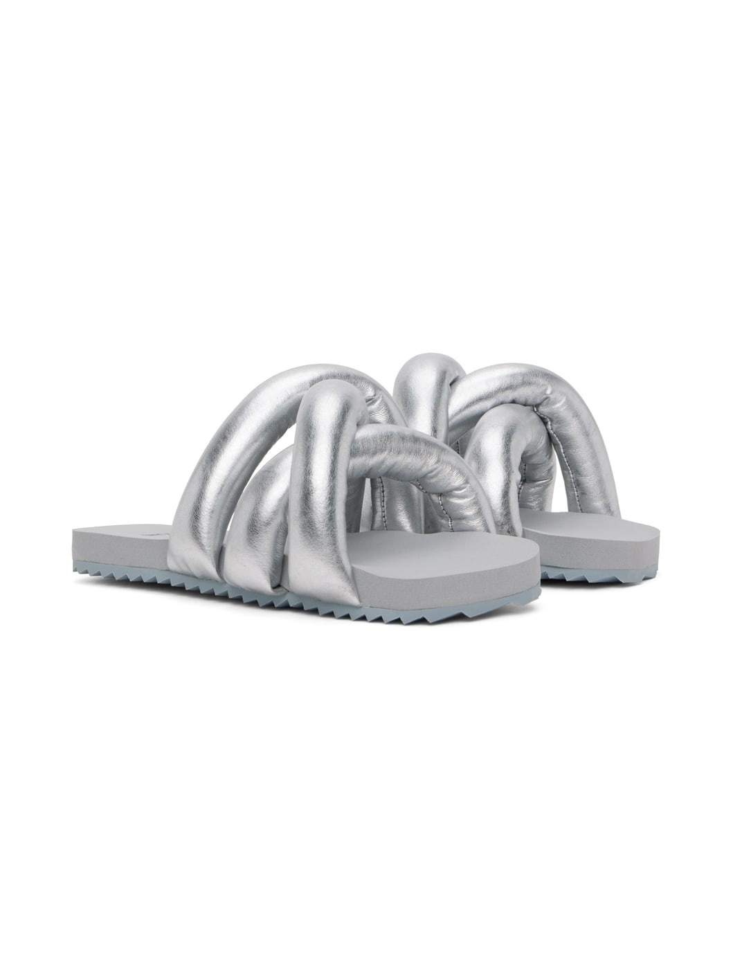 Silver Tyre Sandals - 4