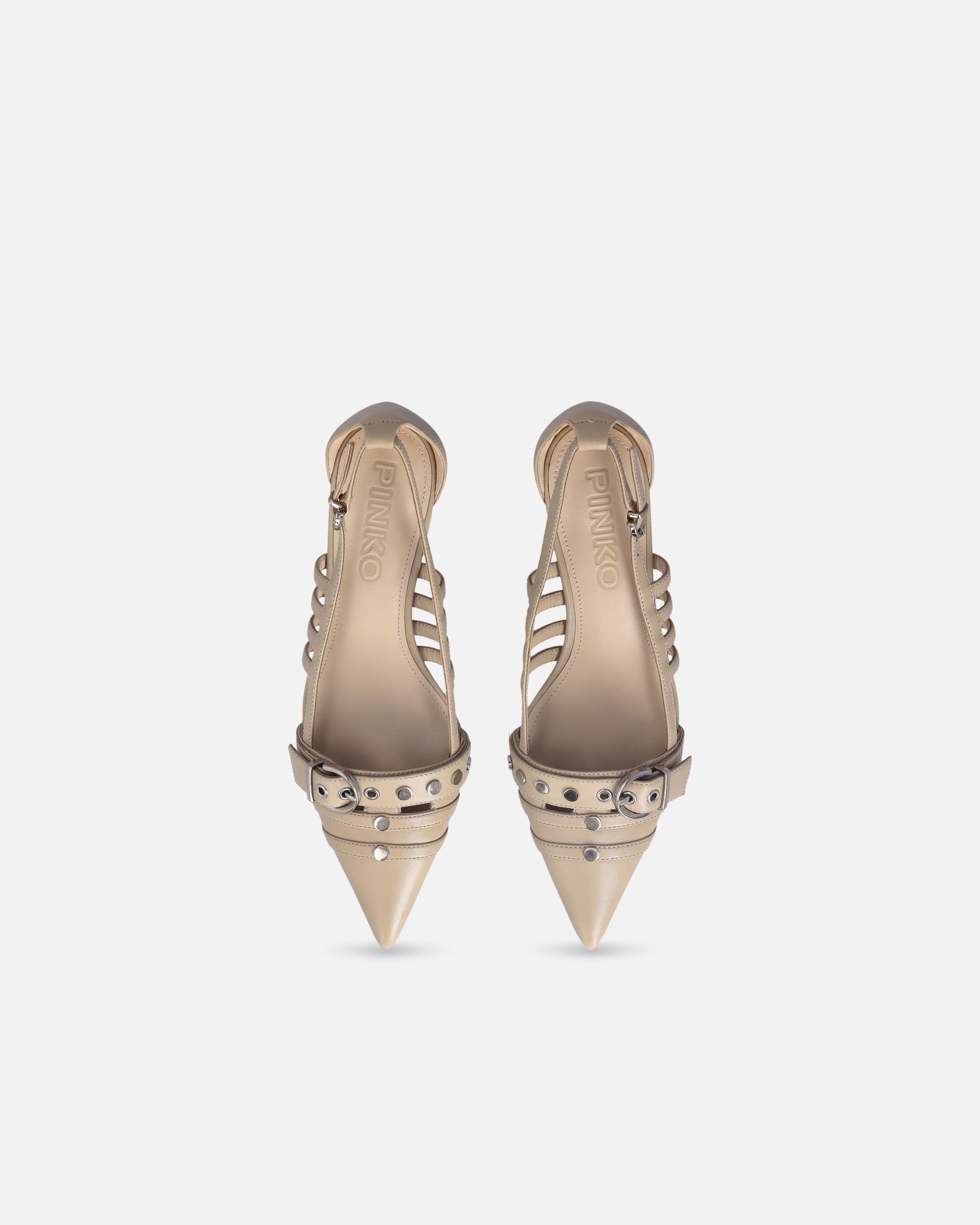 POINTED NAPPA LEATHER SLINGBACK PUMPS - 9