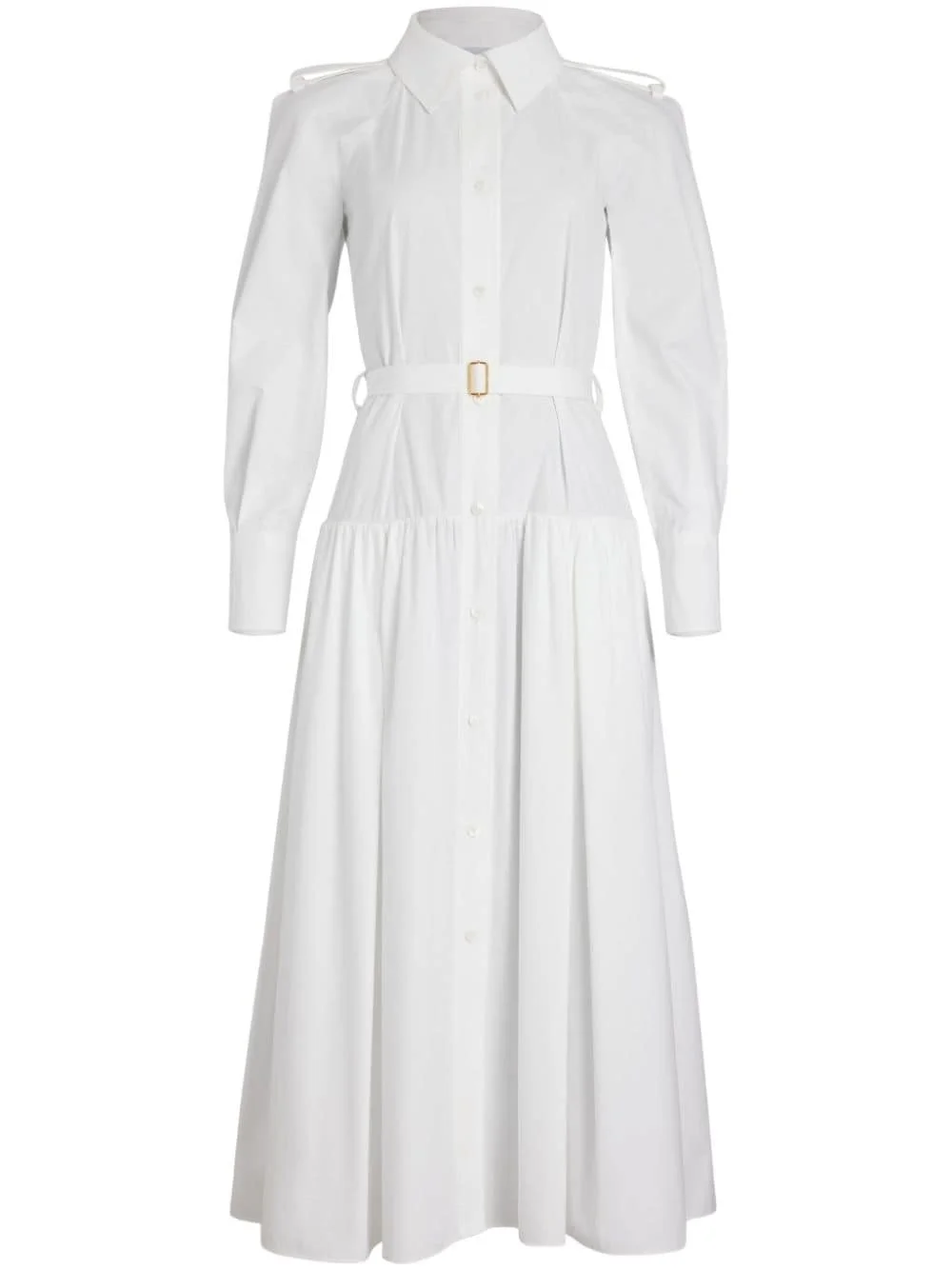 cotton maxi shirt dress - 1