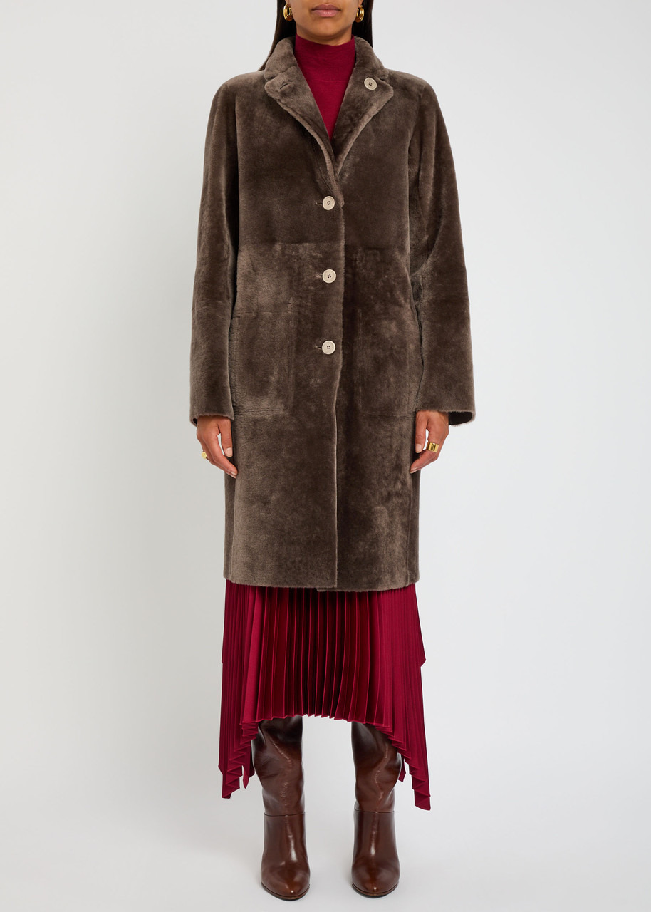 Joseph Britanny Reversible Leather and Shearling Coat - 2