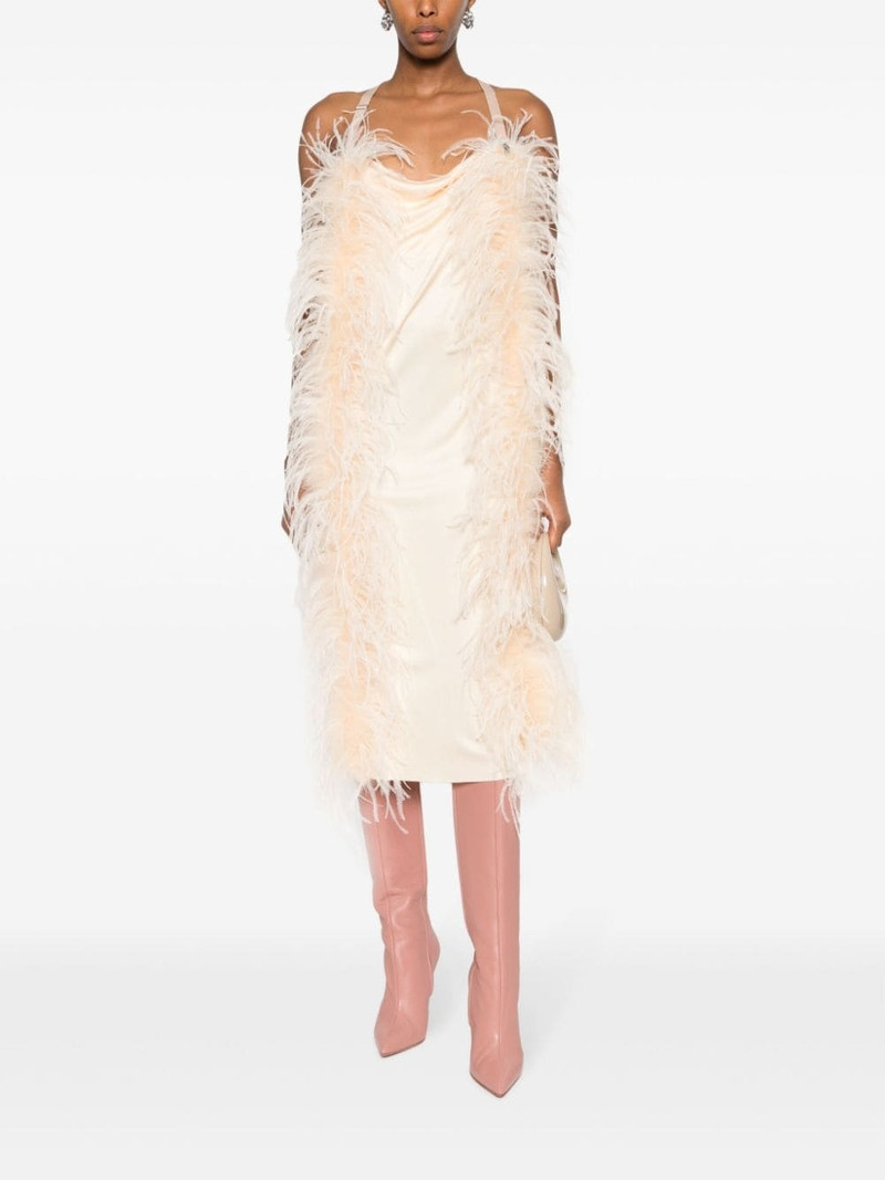 Sportmax Ussita feather-trim midi dress outlook