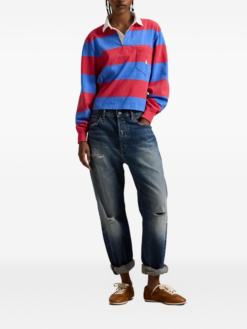 Polo Ralph Lauren striped chest-pocket rugby shirt outlook