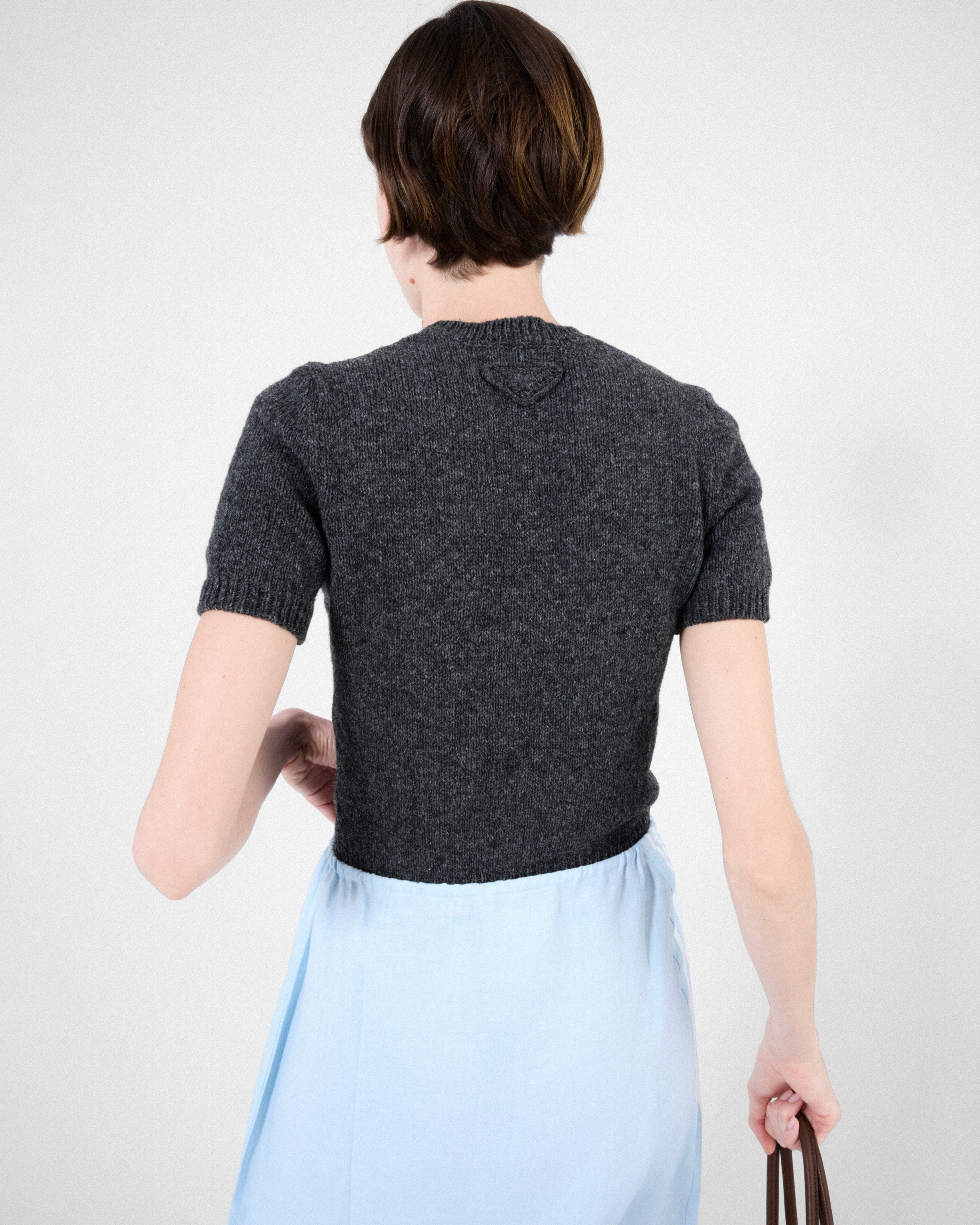 Short-sleeved cashmere sweater - 5