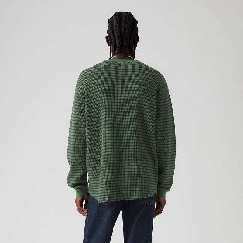 LONG SLEEVE RELAXED THERMAL T-SHIRT 4