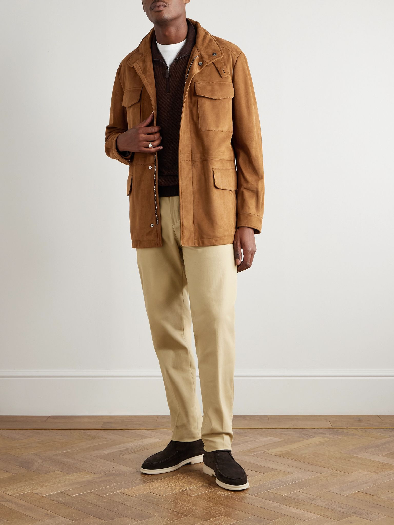 Suede Field Jacket Tan - 2
