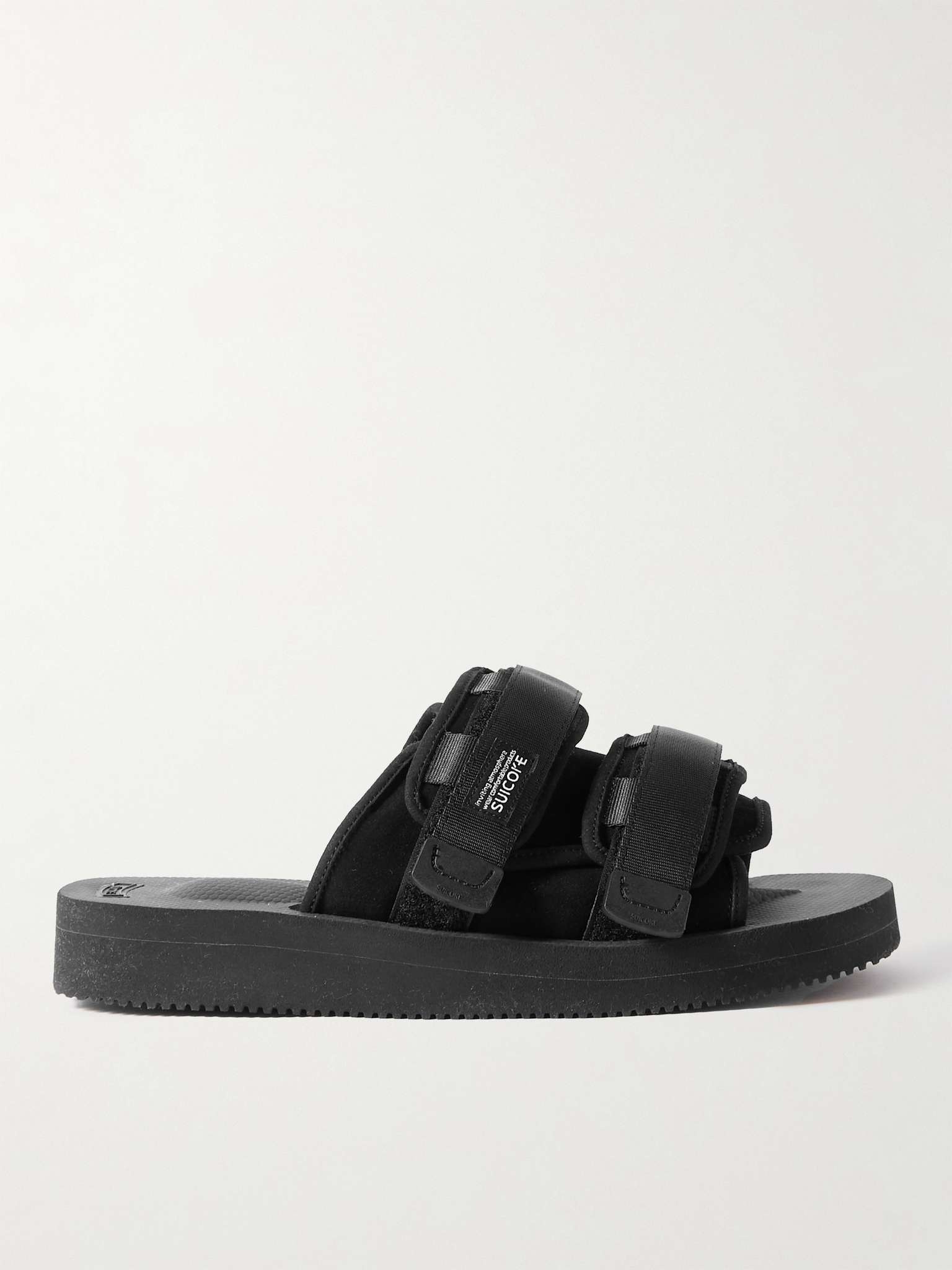 Suicoke Moto-VS Webbing-Trimmed Suede Sandals | REVERSIBLE