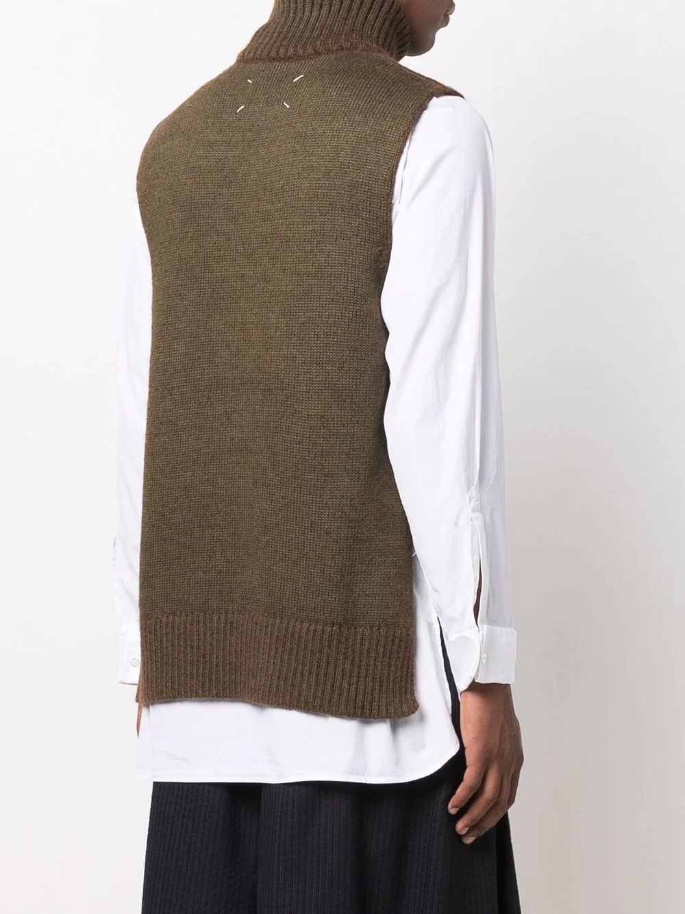 roll neck knitted vest - 4