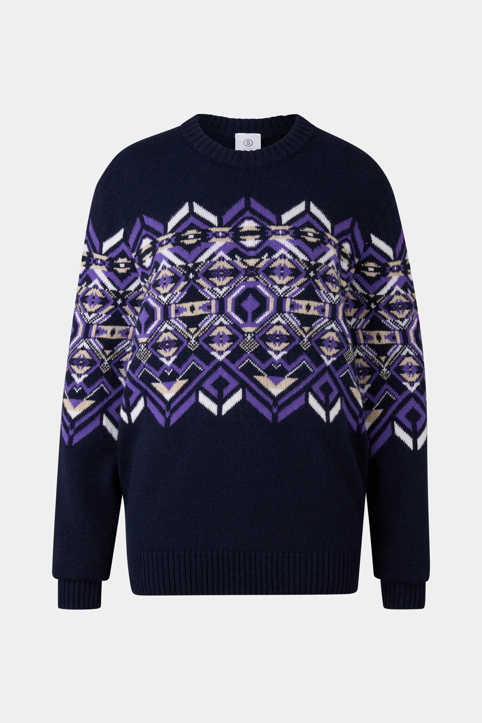 Norwegian pullover Luci in Navy blue/purple - 1