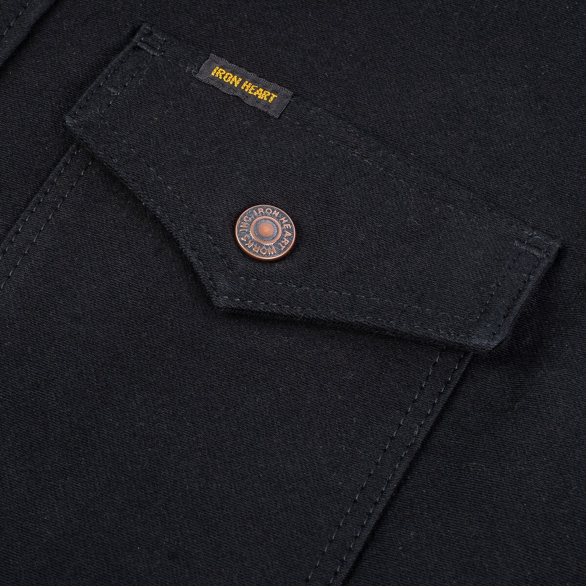 IHSH-331-BLK 12oz Moleskin CPO Shirt - Black - 10