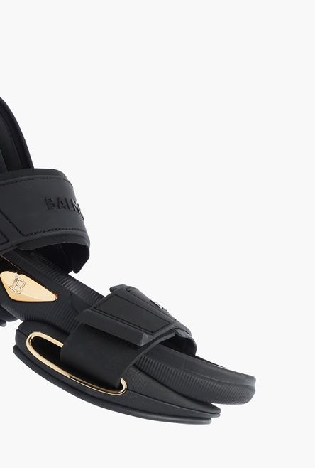Black and gold neoprene B-Bold sandal sneakers - 6