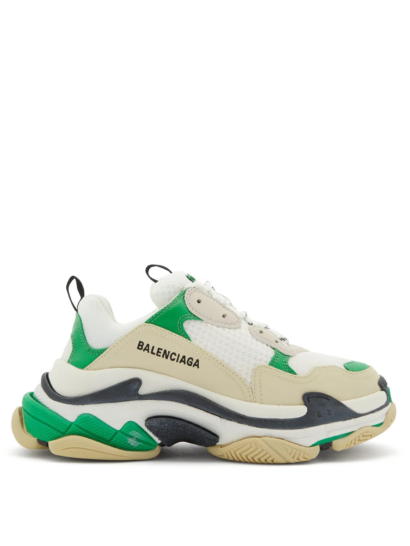 Triple S leather and mesh trainers - 1