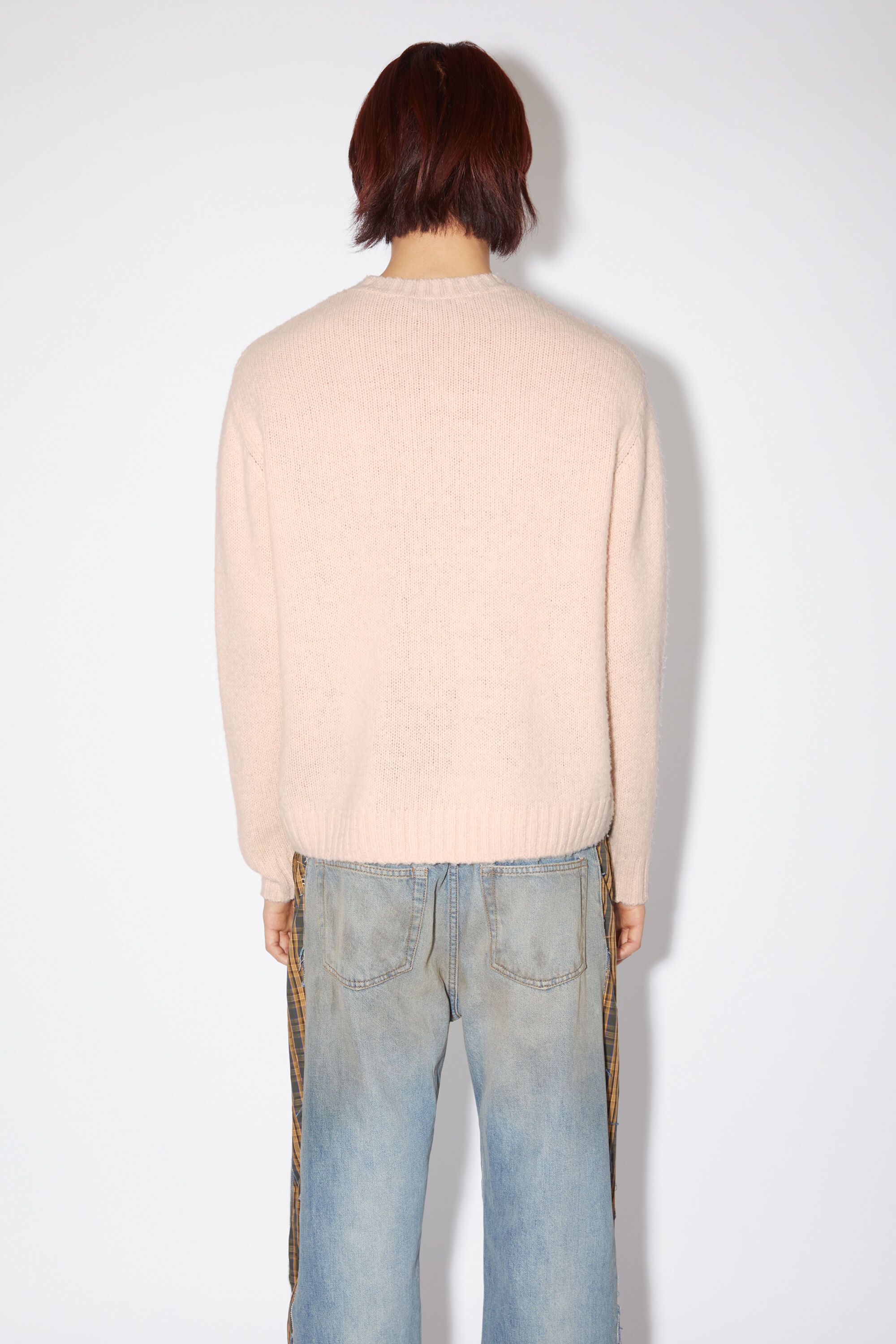 Crew neck wool jumper - Powder pink - 3