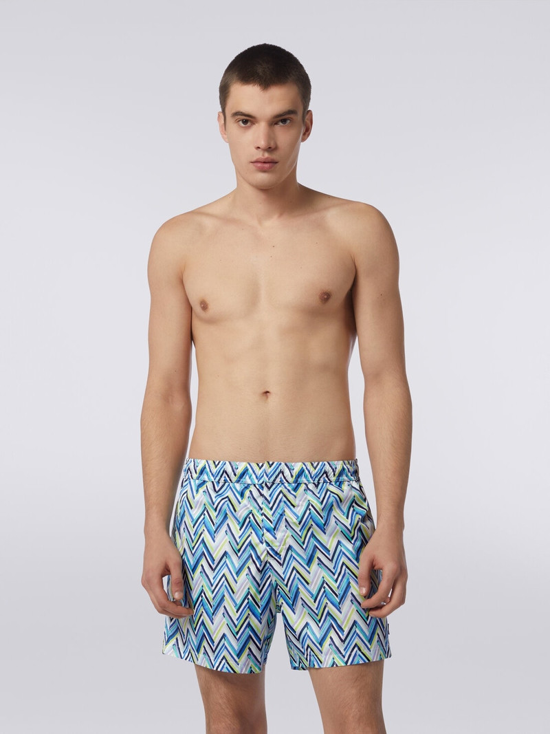 Missoni Swimming trunks with brushstroke effect zigzag print outlook