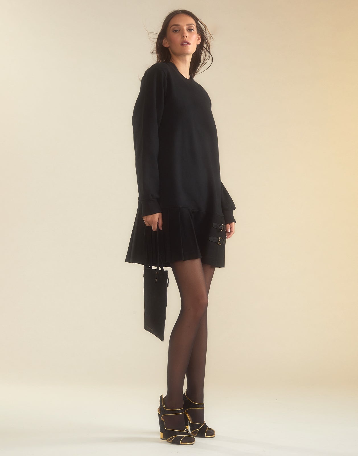 Preston Pleated Sweatshirt Dress - 3