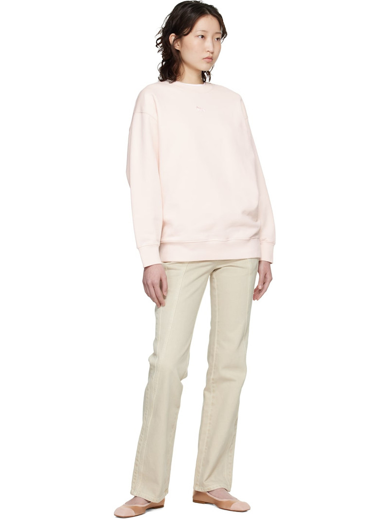 Maison Kitsuné Pink Baby Fox Oversize Sweatshirt outlook