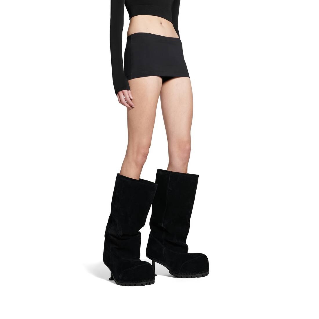 Women's Mini Cycling Skirt in Black - 5
