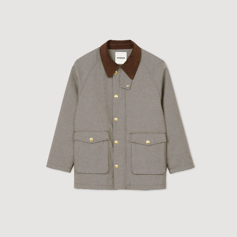 VELVET COLLAR와 함께 체크 코트 6