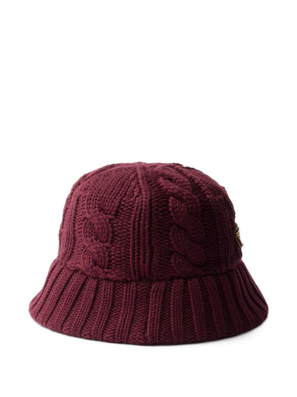 cable-knit logo bucket hat - 2