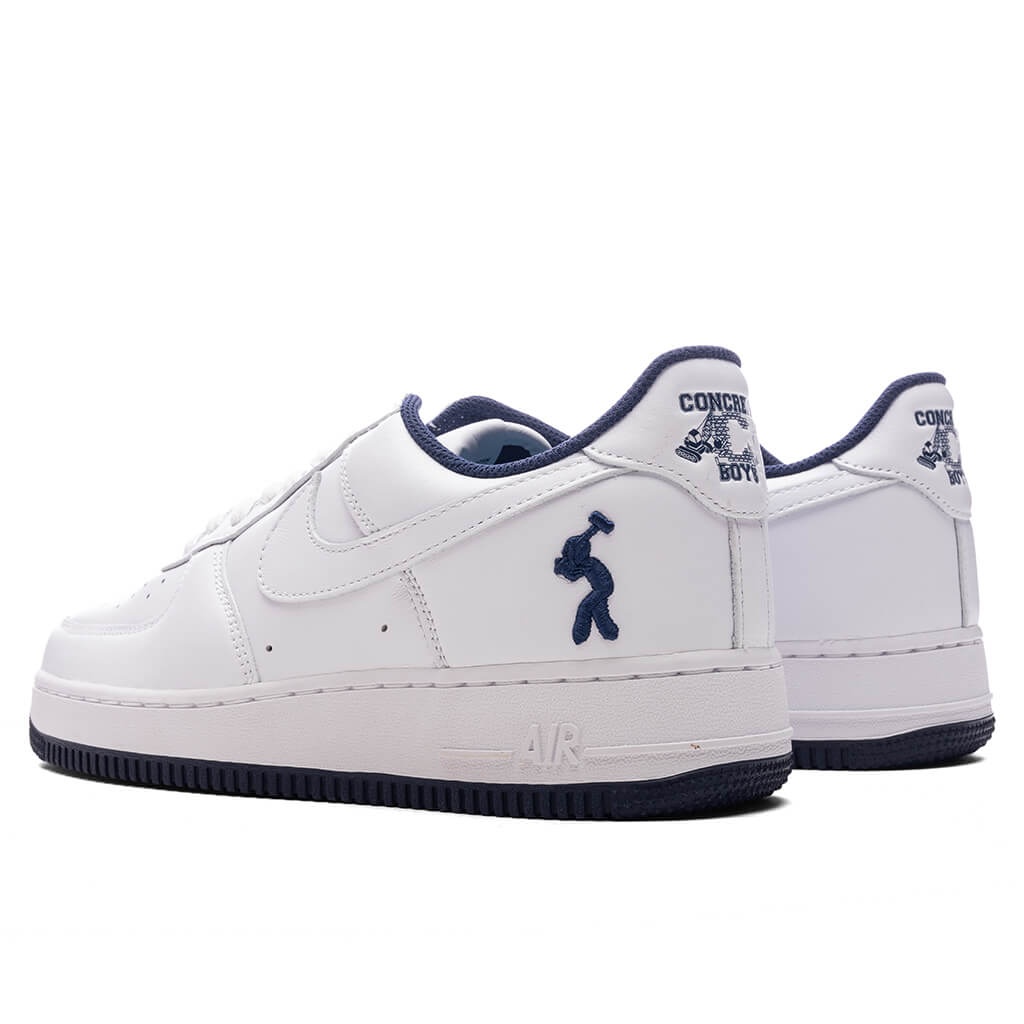 LIL YACHTY X NIKE AIR FORCE 1 LOW 'CONCRETE BOYS' - WHITE/MIDNIGHT NAVY/ DARK POWDER BLUE - 3
