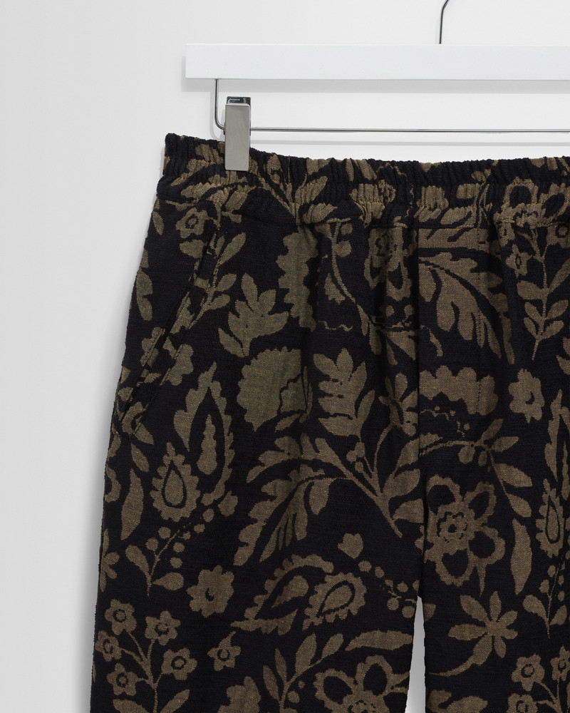 Tyne - Black And Khaki Chenille Jacquard Trousers 7