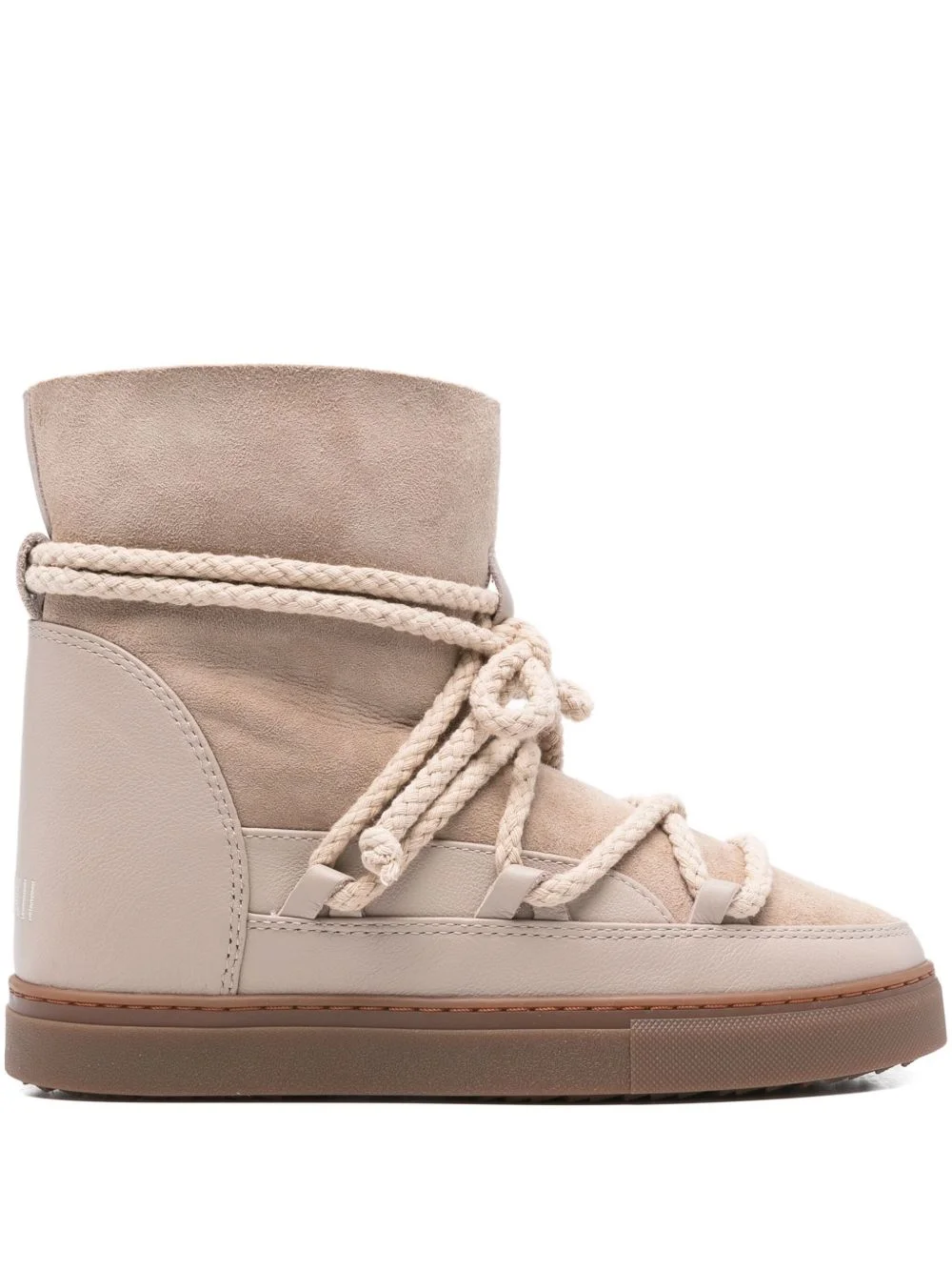 suede-leather rope-lace boots - 1