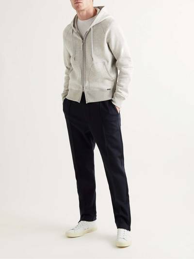 TOM FORD Garment-Dyed Cotton-Jersey Zip-Up Hoodie outlook