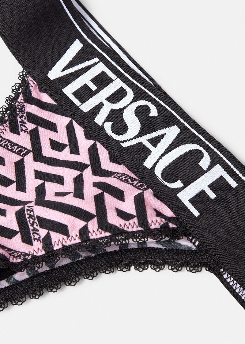 VERSACE La Greca thong outlook