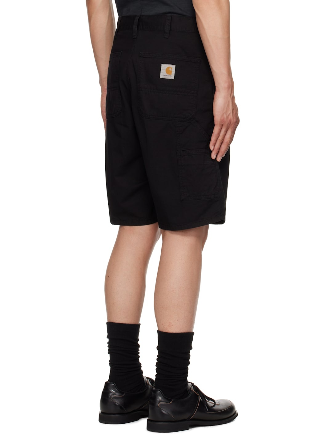 Black Single Knee Shorts - 3