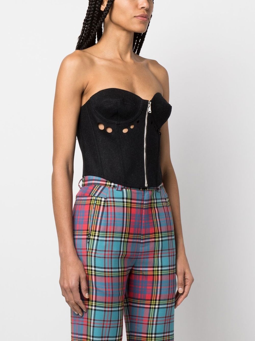 lace-up corset top - 3