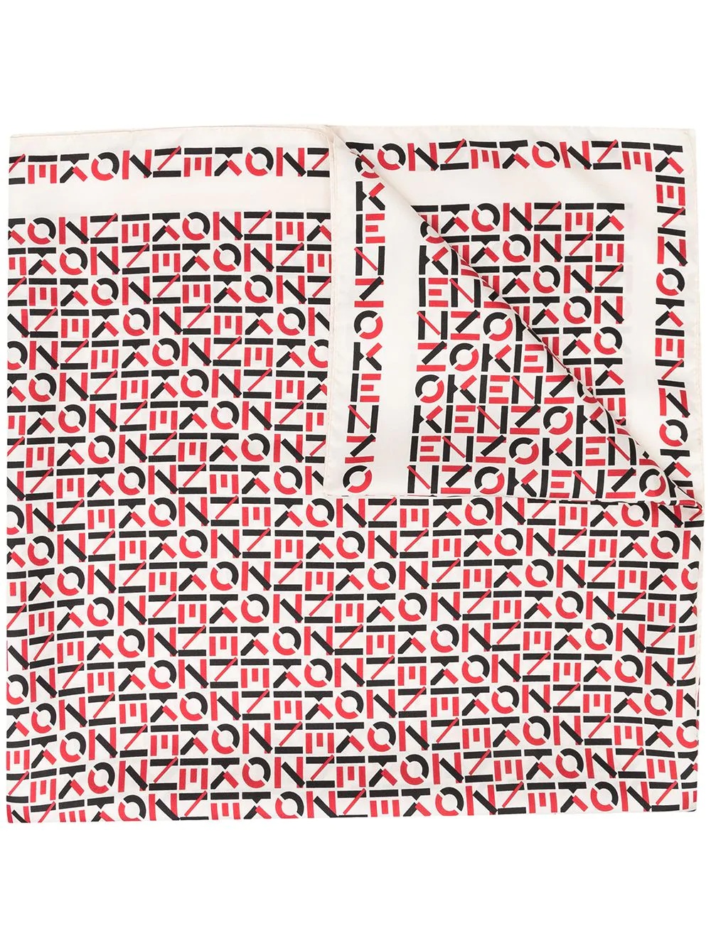 monogram printed scarf - 1