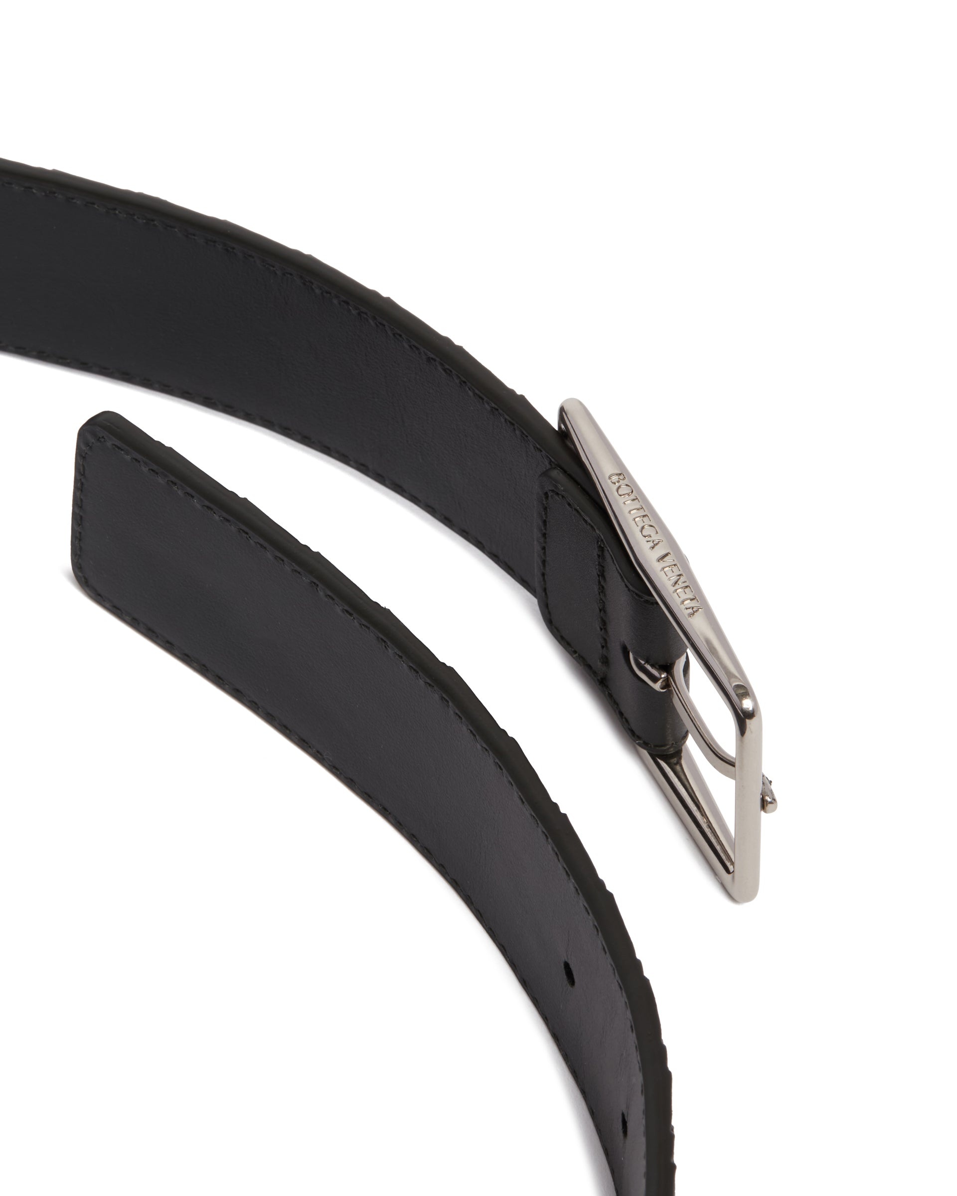 Green Intrecciato Leather Belt - 3