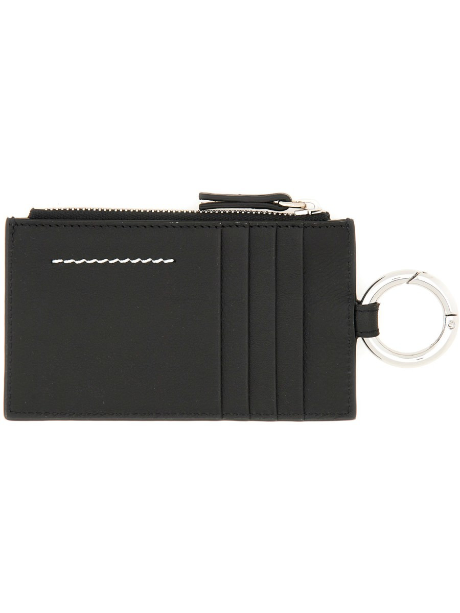 LEATHER CARD CASE WITH ZIPPER - 2